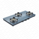 Sunshine Royal Blue Three Burner Toughened Glass Gas Stove