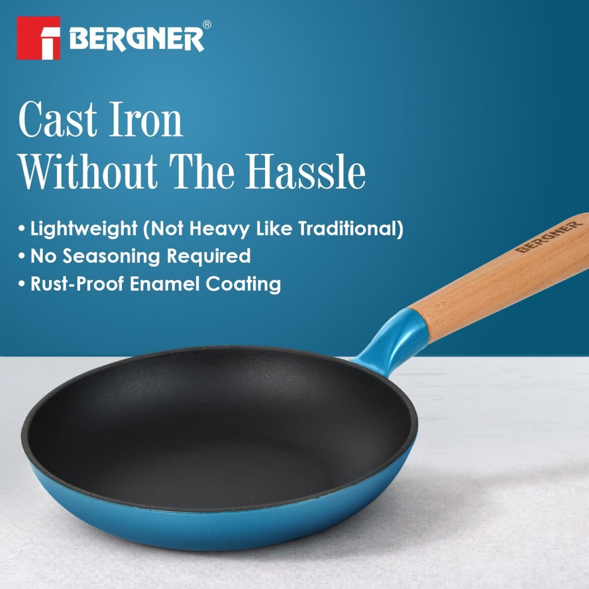 Excalibur Light Cast Iron Frypan - Induction Bottom