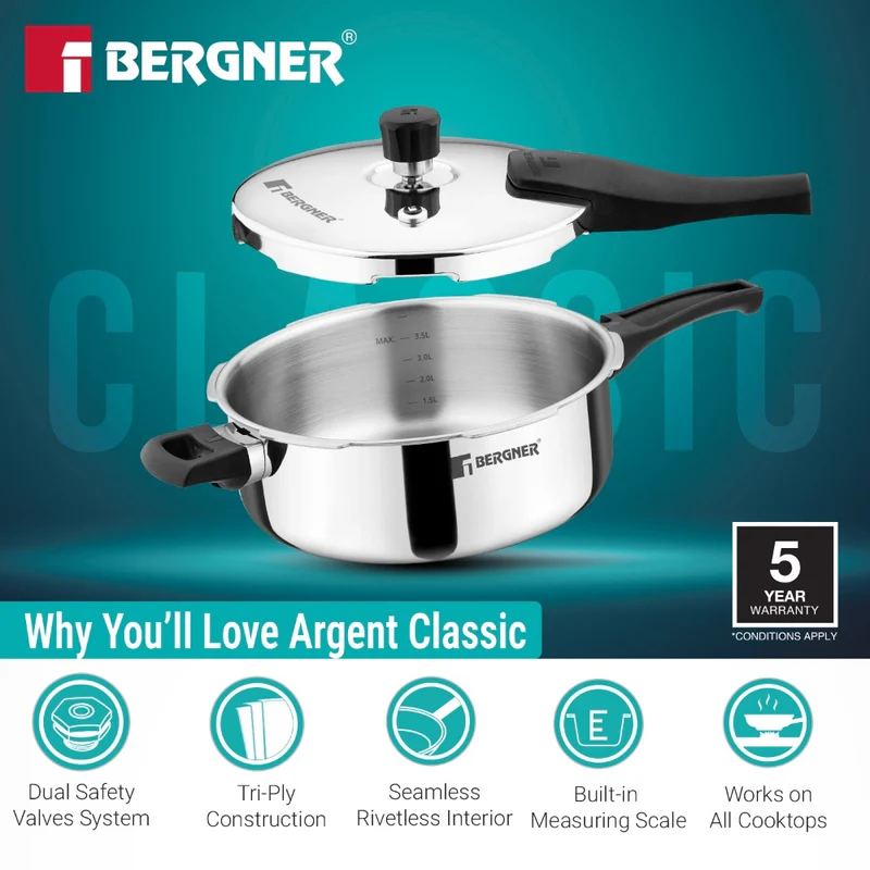 Argent Classic Triply Pressure Pan - Image 5