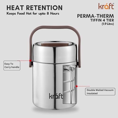 Kraft Perma Therm Stainless Steel Insulated Lunch Box - Image 4