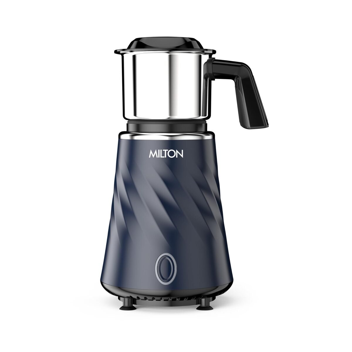 Milton Appliances Miniq Mini Bullet Mixer Grinder I ISI Certified I Smoothie Maker & Blender I SS Jar & On-the-Go Jar I Powerful HTLV 350W Motor, Anti Skid Feet | For Juices, Smoothies, Chutney, Black