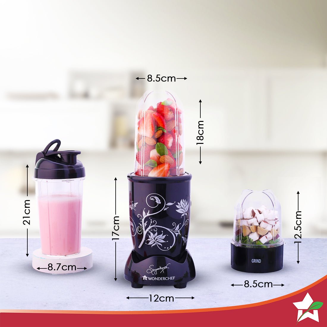 Wonderchef Nutri-blend 500W Mixer Grinder - Image 3