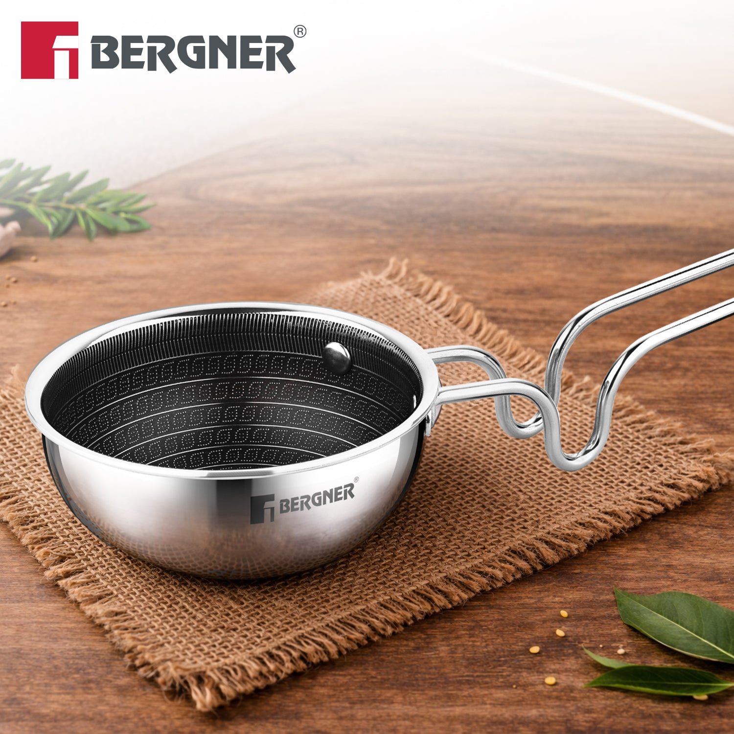 Bergner Hitech Giro Triply Stainless Steel Tadka Pan 12cm - Image 7