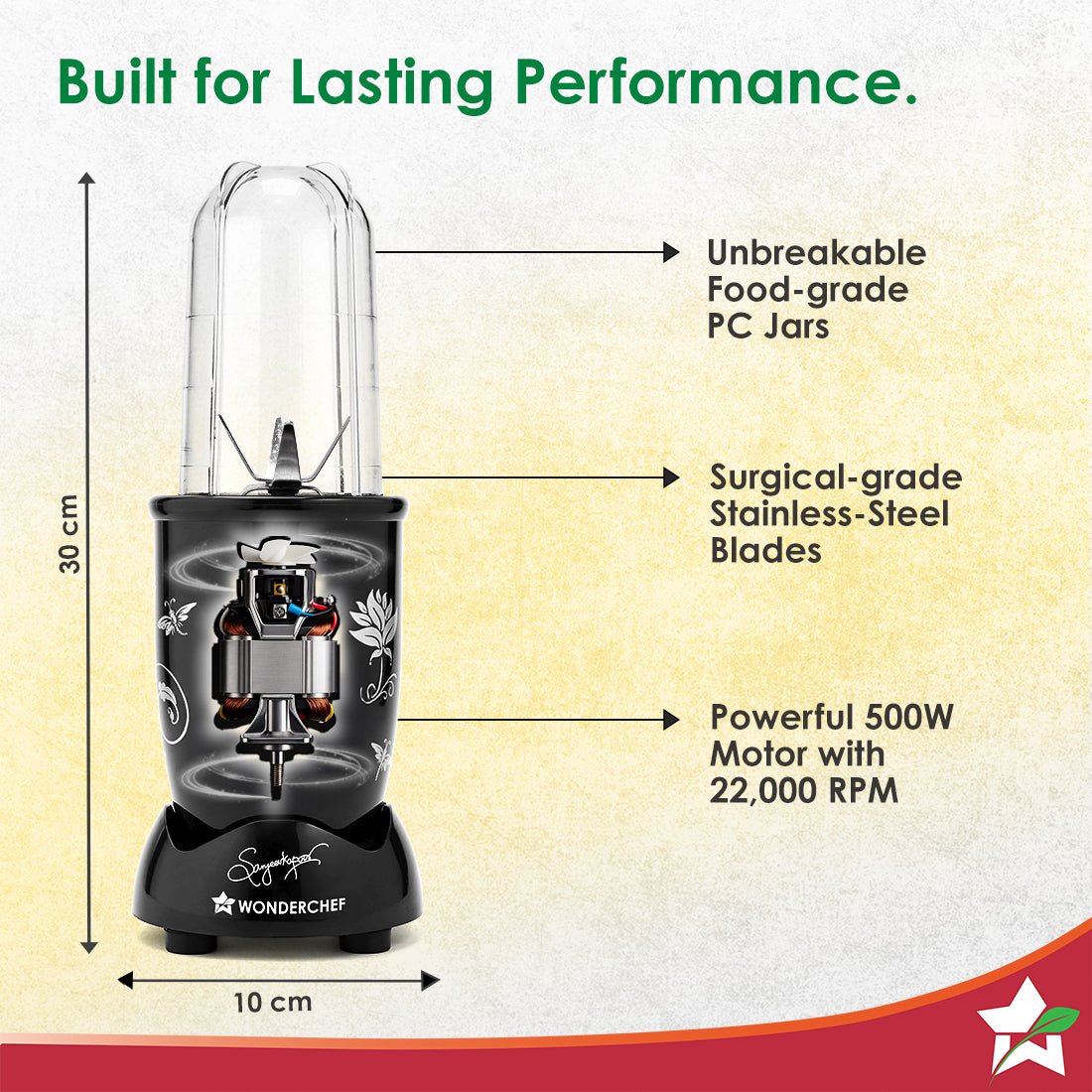 Wonderchef Nutri-blend 500W Mixer Grinder - Image 4