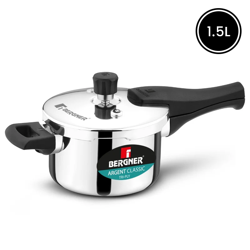 Bergner Argent Classic Triply Pressure Cooker 1.5L