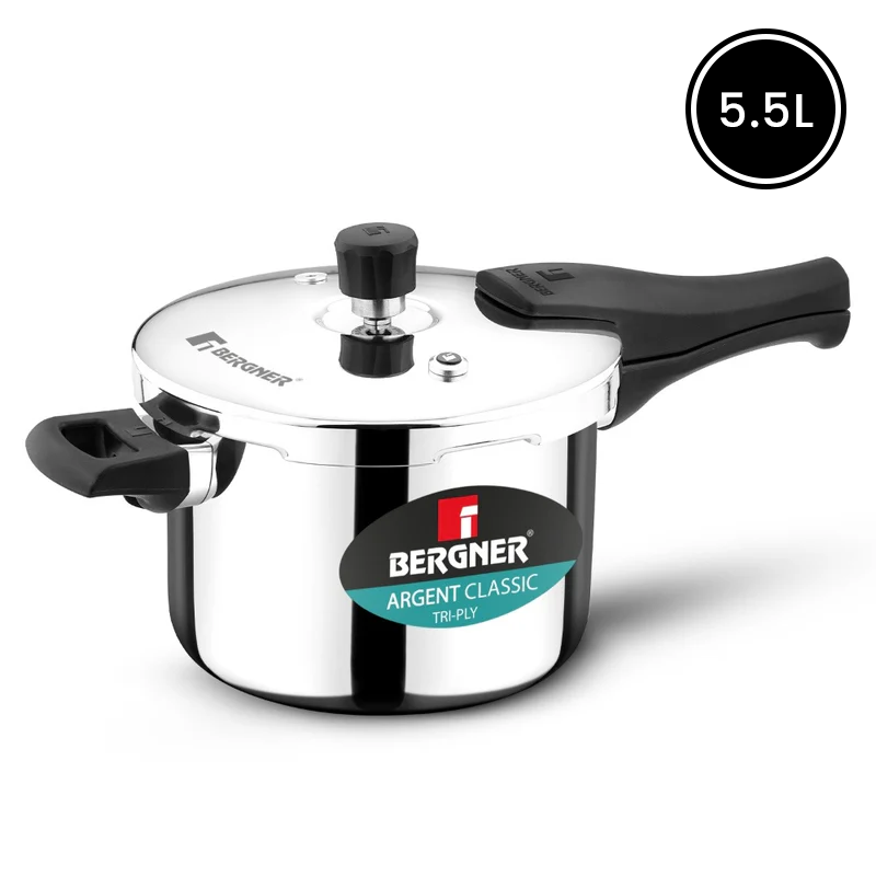Bergner Argent Classic Triply Pressure Cooker 5.5L