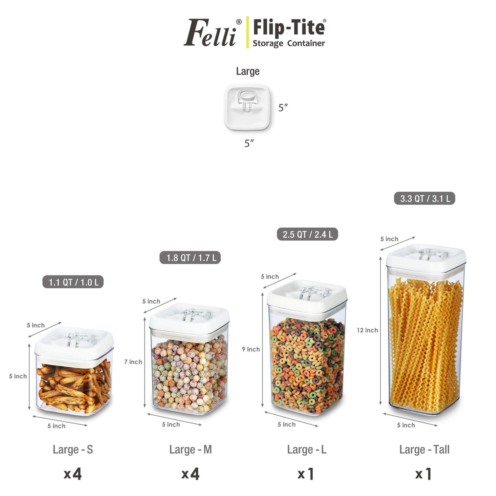 Felli Flip Tite 5" Large 10pk Variety Set - Image 4