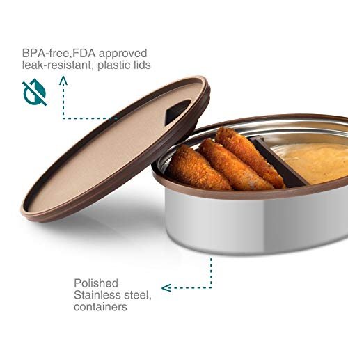 VAYA TYFFYN Jumbo 1300 ml Stainless Steel Lunch Box Without BagMat for Office, Vacuum Insulated Hot Tiffin, Spill-Resistant, 4 Containers with Compartments, Graphite Brown - Image 4