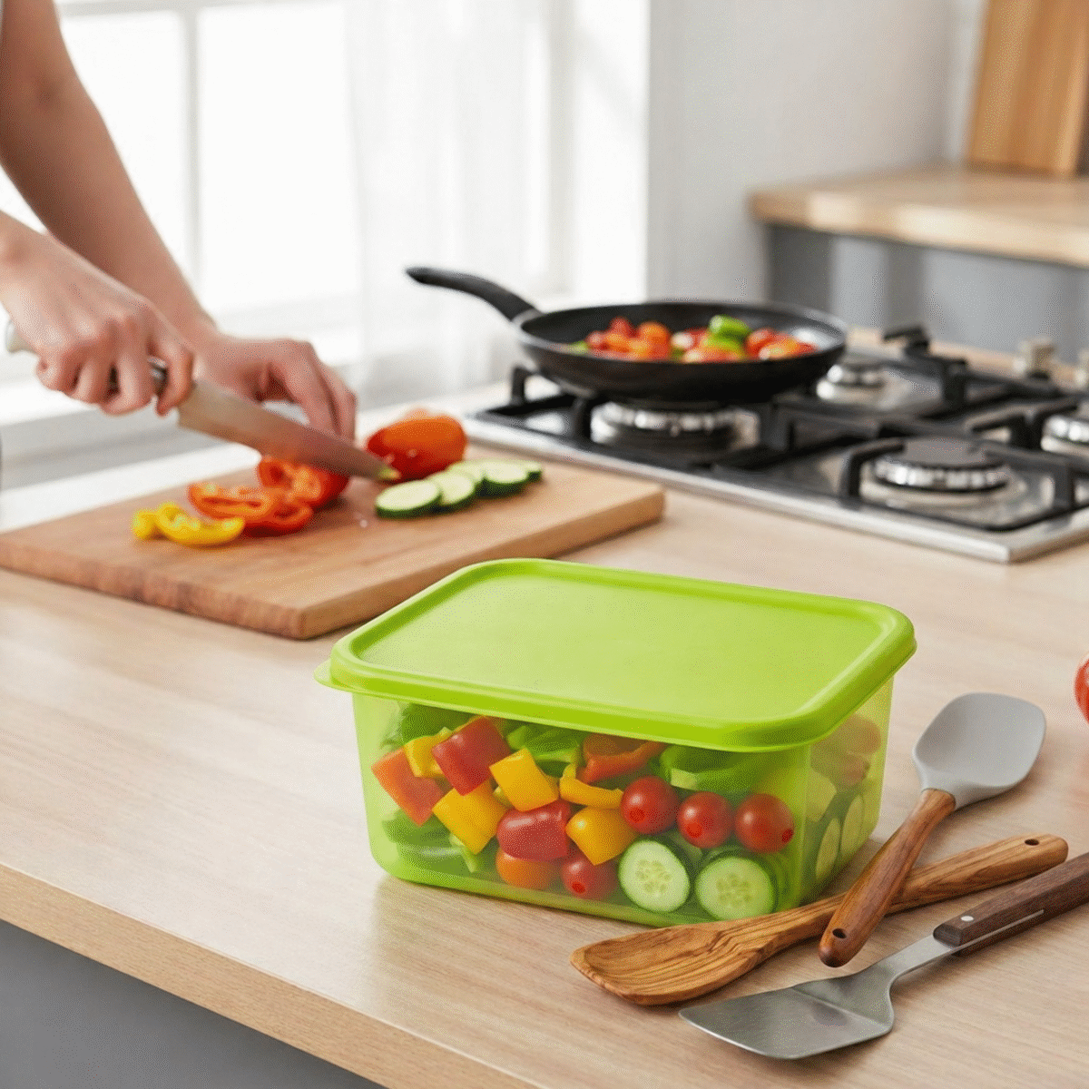 Fresh Block 1500ml (Set of 2) Freshness Storage Container with Moisture Control & Ethylene Absorption