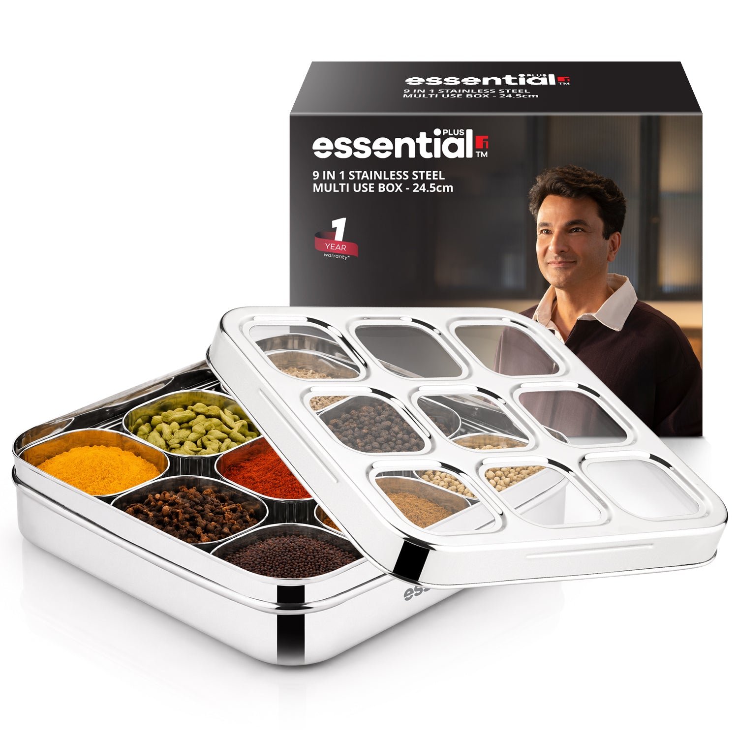 Essential Plus Stainless Steel Masala Dabba - Image 2