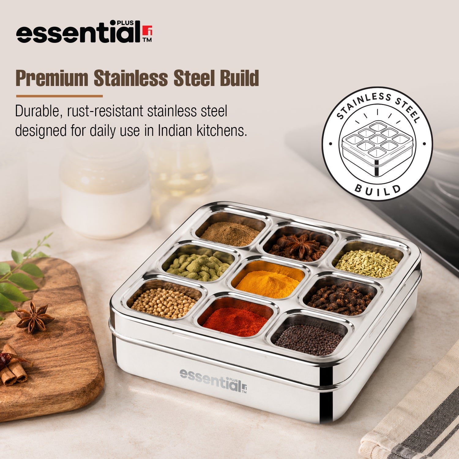 Essential Plus Stainless Steel Masala Dabba - Image 14