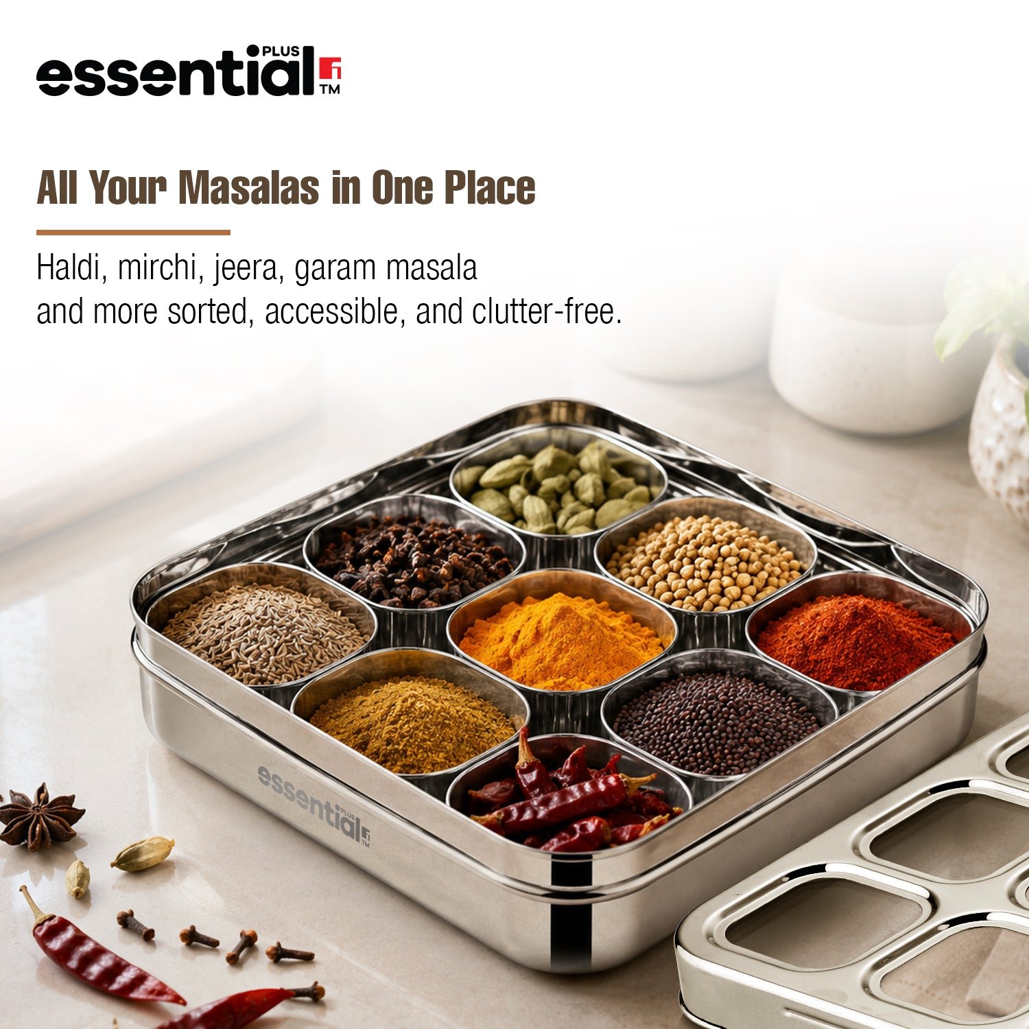 Essential Plus Stainless Steel Masala Dabba - Image 13