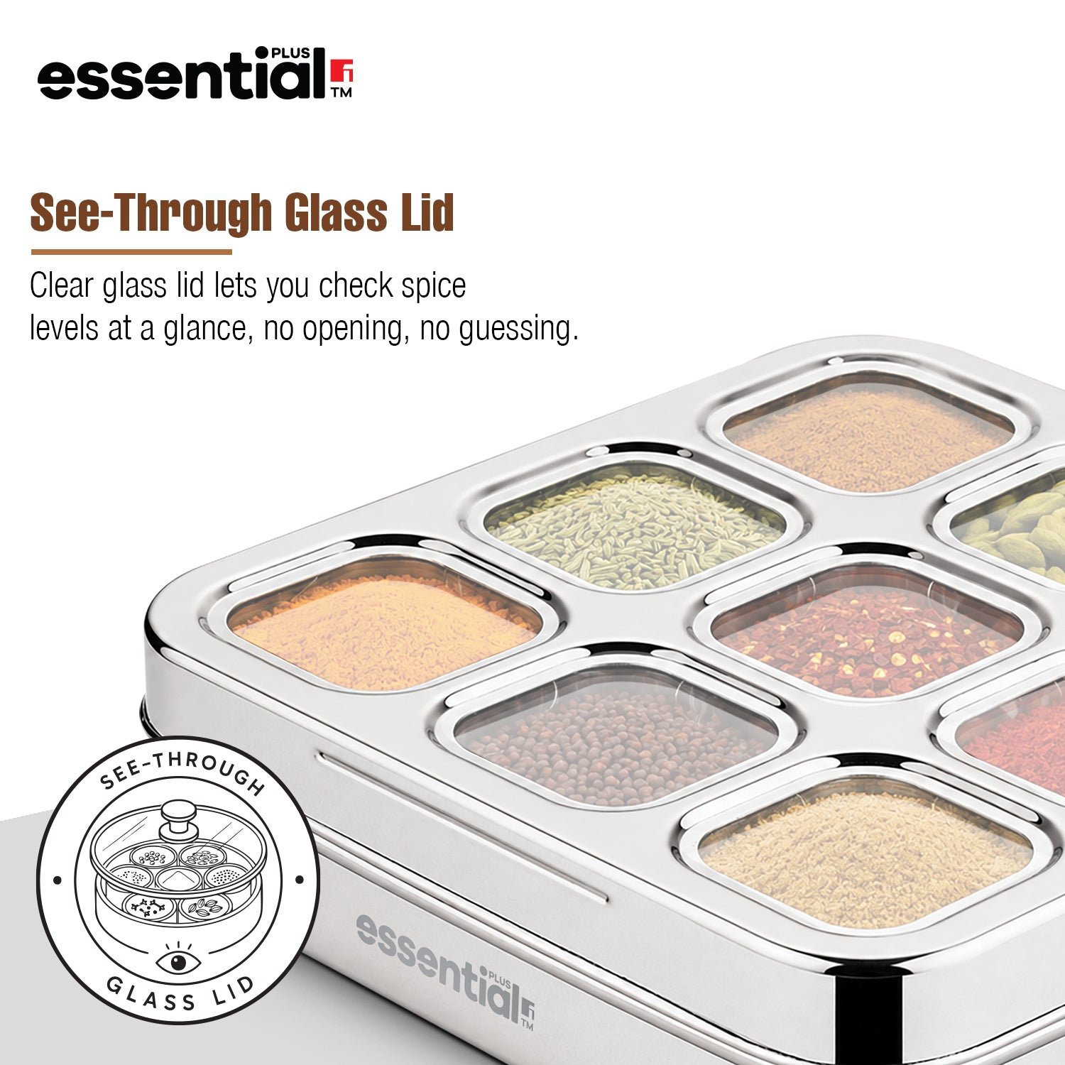 Essential Plus Stainless Steel Masala Dabba - Image 12