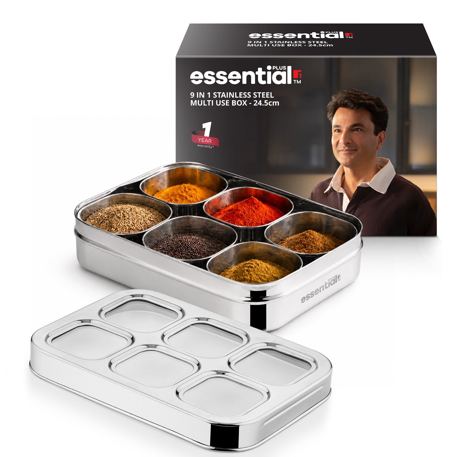 Essential Plus Stainless Steel Masala Dabba - Image 11