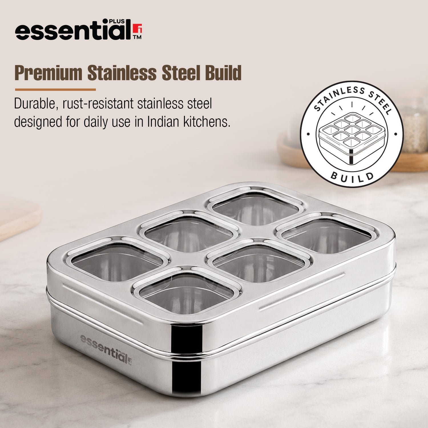 Essential Plus Stainless Steel Masala Dabba - Image 8