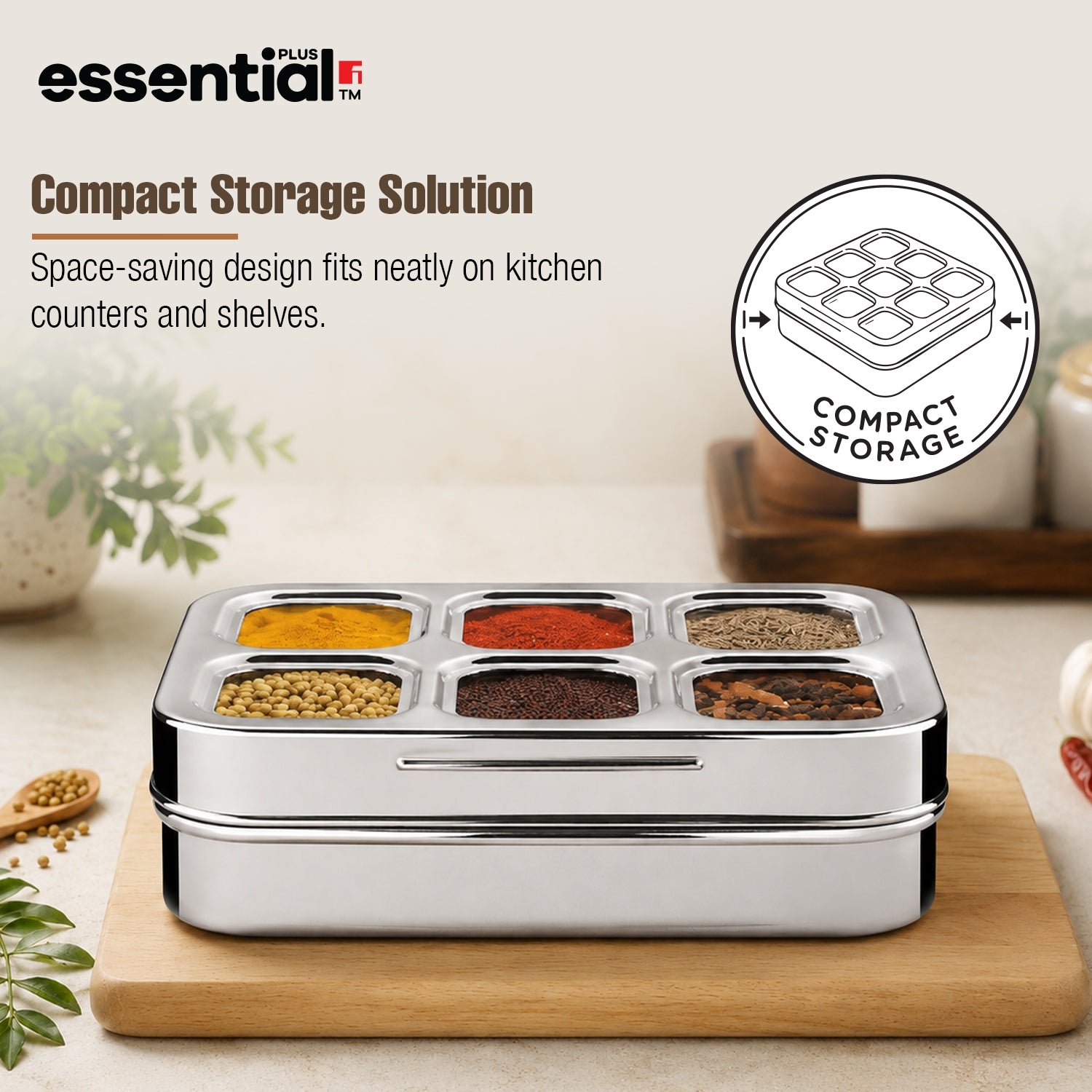 Essential Plus Stainless Steel Masala Dabba - Image 6