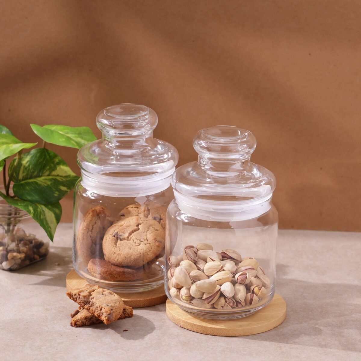 Pop Jars - Glass Lid, 500ml, Set of 2