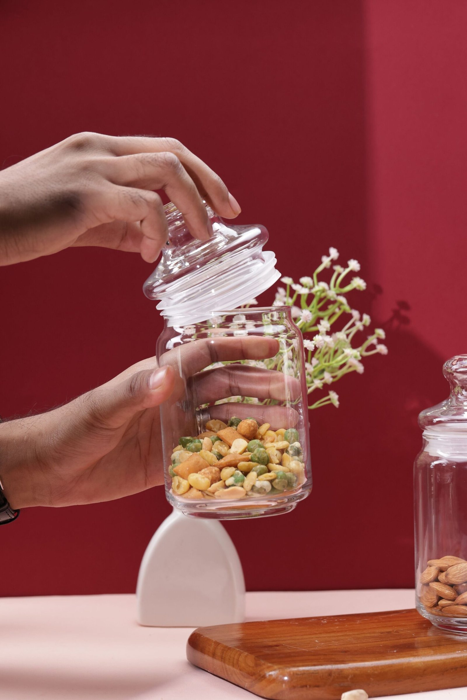 Pop Jars with Glass Lid, 650ml, Set of 6 - Image 3
