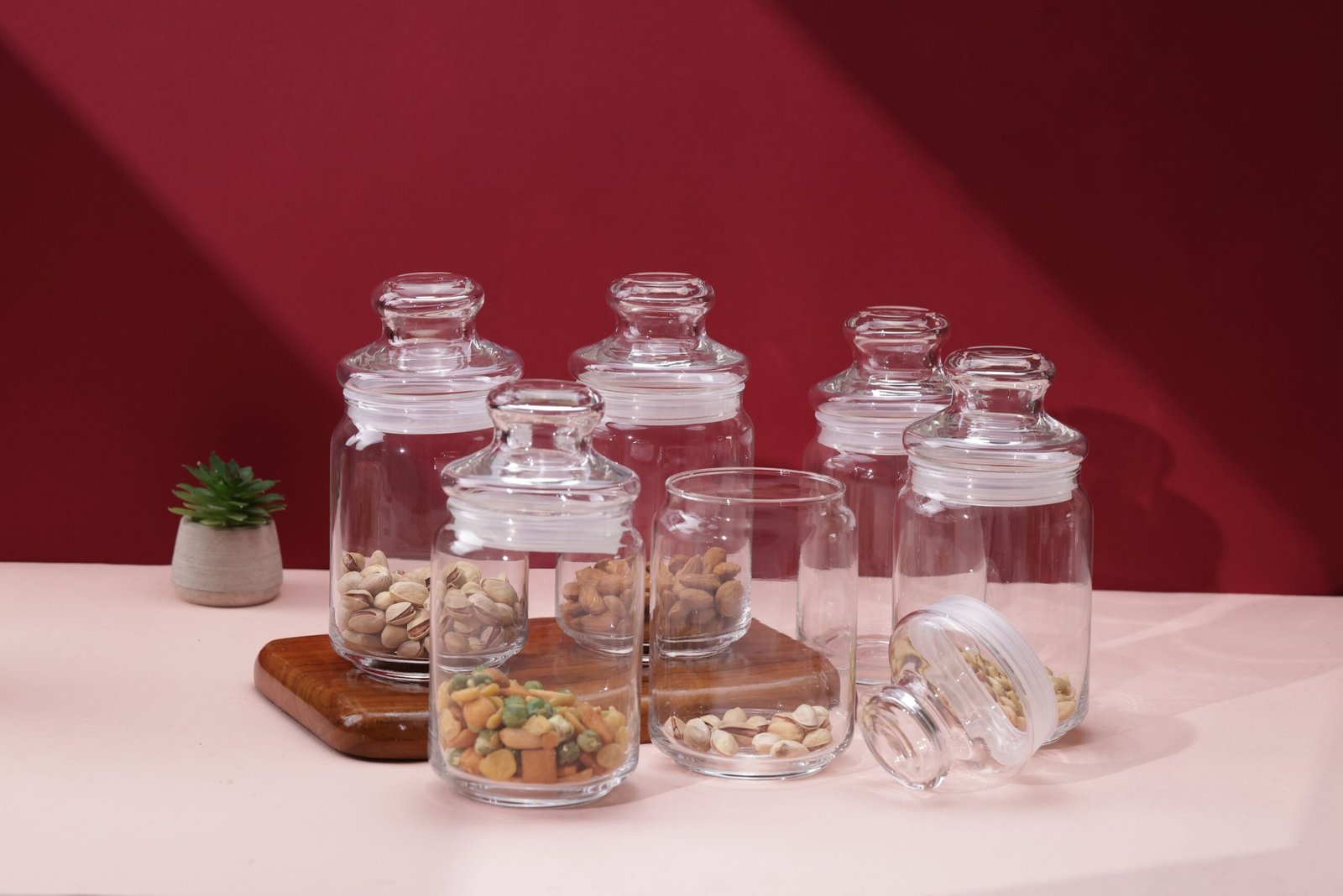 Pop Jars with Glass Lid, 650ml, Set of 6 - Image 4