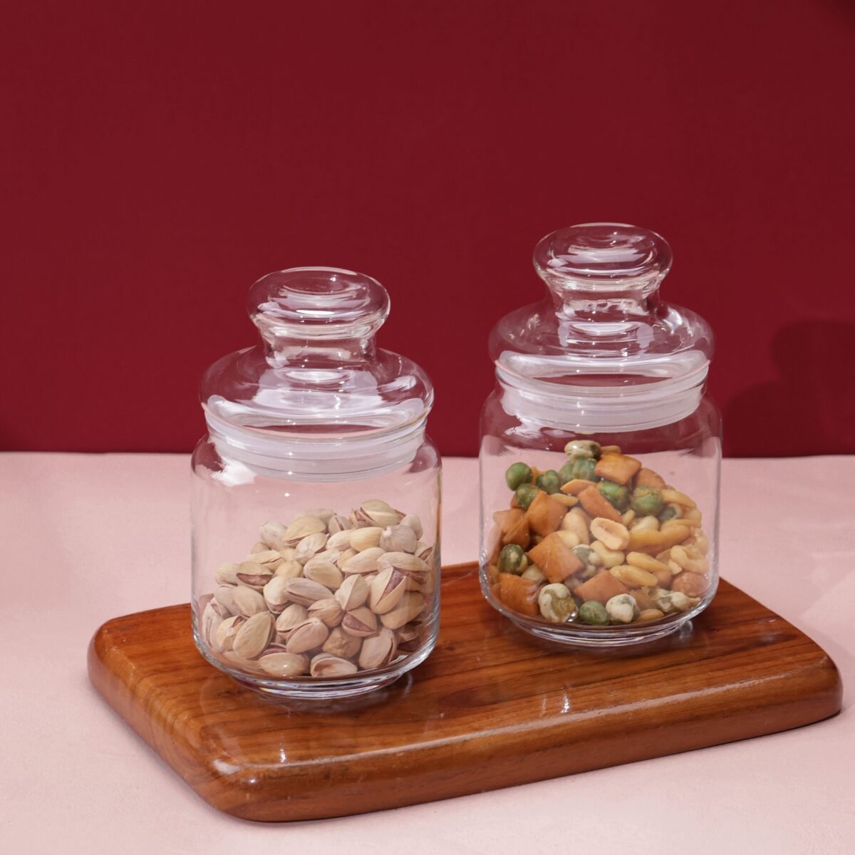 Pop Jars with Glass Lid, 650ml, Set of 6