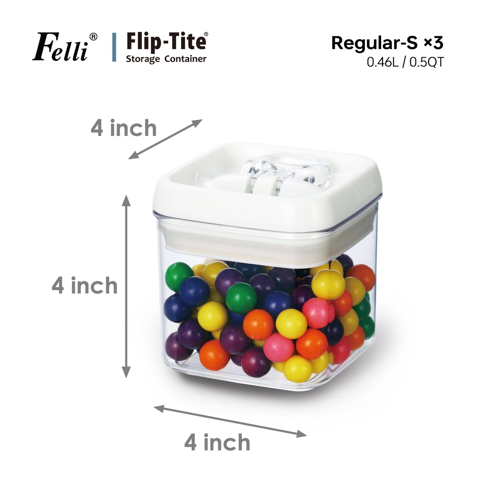Felli Flip-Tite 4" Regular-S 3pk Set - Image 3