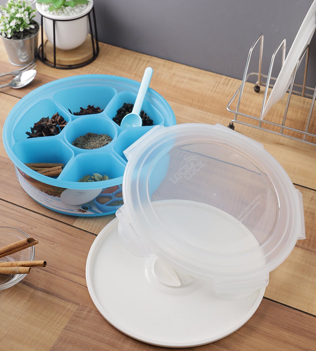 LocknLock Round Masala Dabba - 1.6L