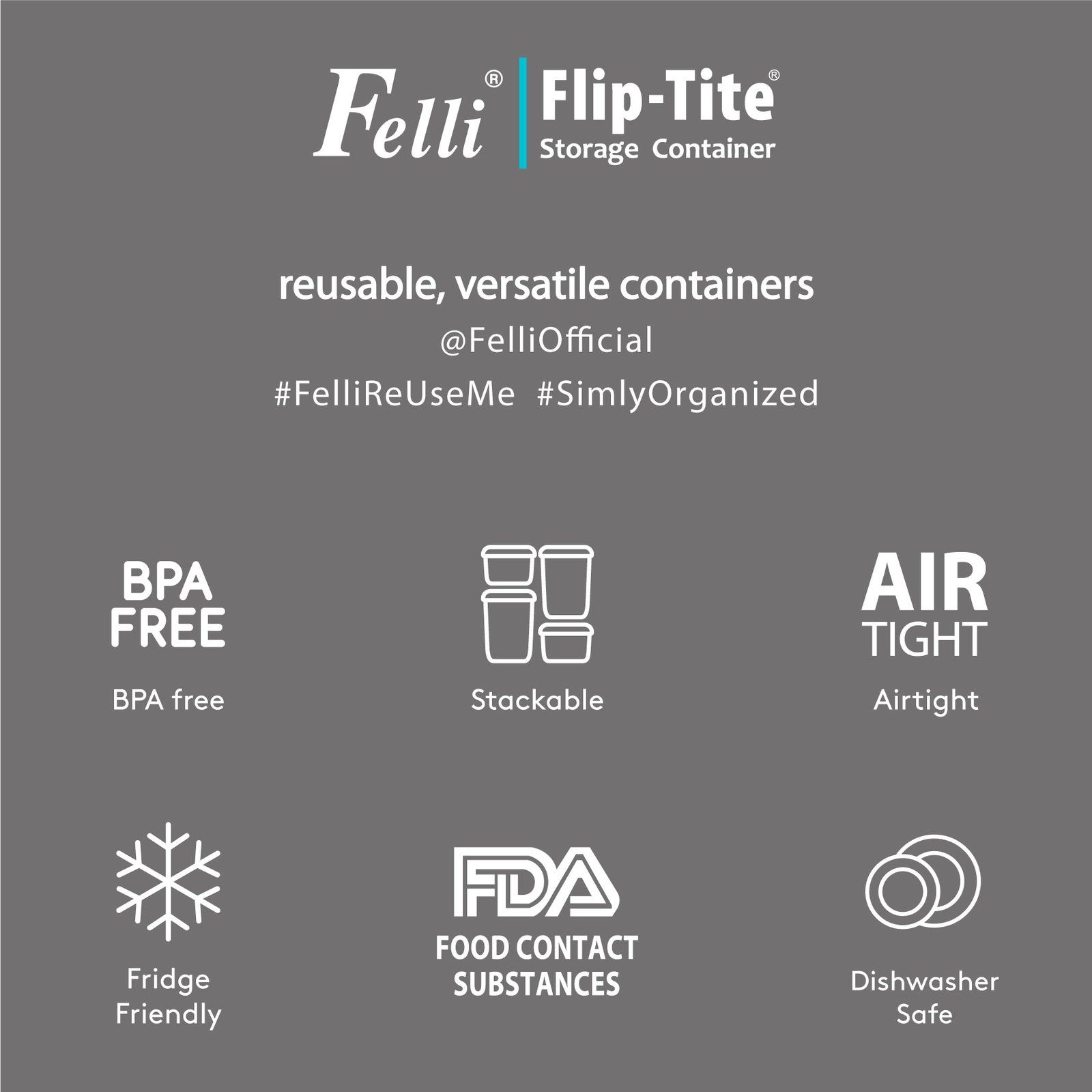 Felli Flip Tite 5" Large 5pk Variety Set - Image 9