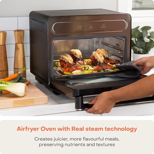 Nutricook Steami X 24L Black (Steam + Air Fryer Oven) with 10-in-1 functions like Steam Cook, Steam Roast, Air Fry, Bake, Sterilize & more. Steam + Convection technology, 2200W power, 2-year warranty - Image 4
