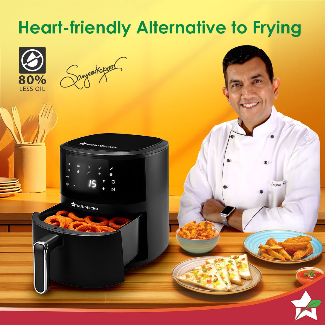 Neo Pro 4.5L Digital Air Fryer | 1300W | 10 Preset Menus | 90% less fat | Rapid Air 360° Circulation Technology | Temperature & Timer Control | Cool Touch Handle | Black | 2-Year Warranty - Image 2