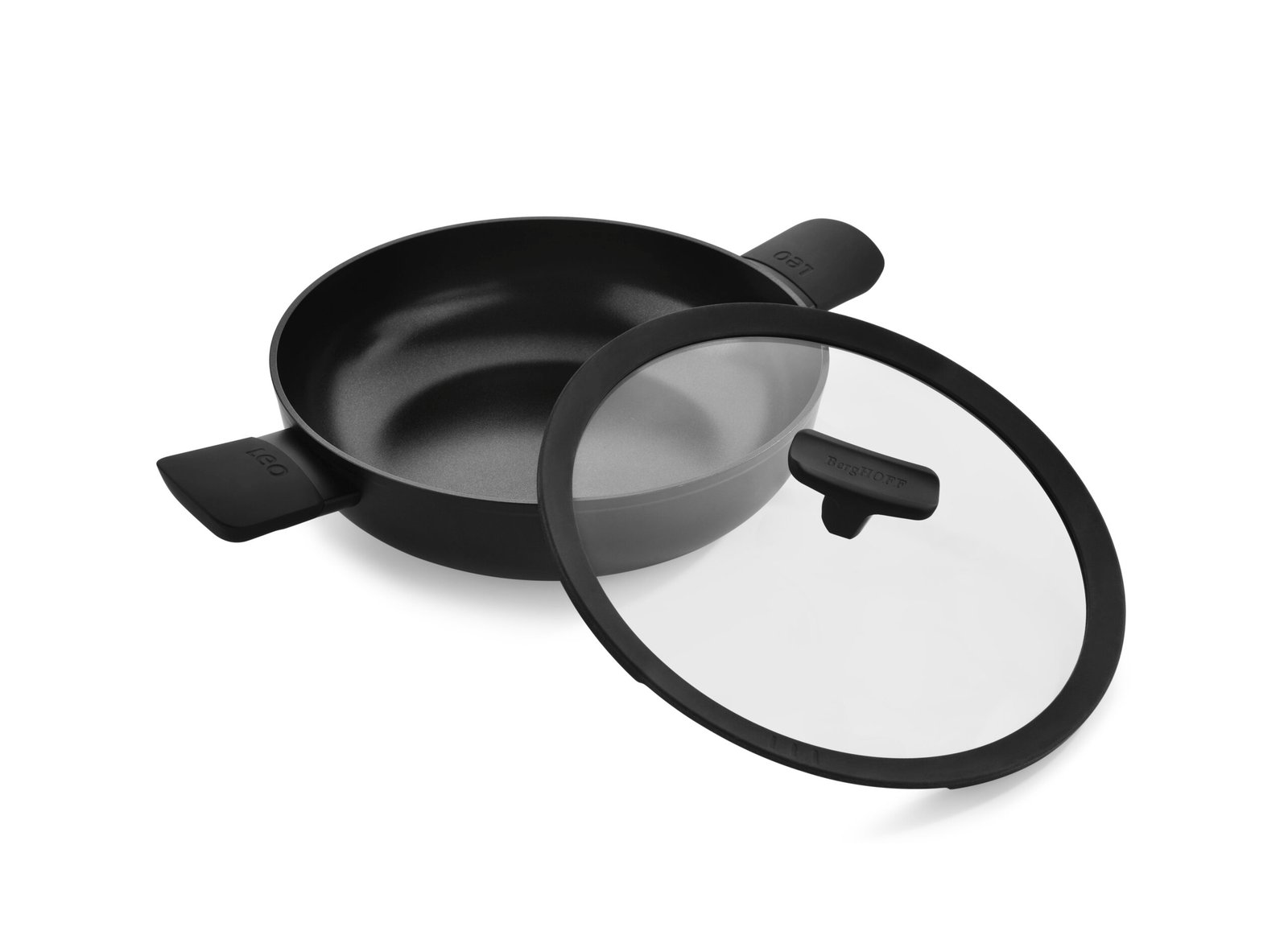 BergHOFF Balance Ceramic Non-Stick Kadhai with Glass Lid | Induction & Gas