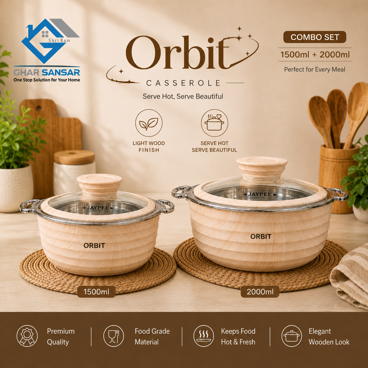 Orbit Casserole Combo 1500 ml + 2000 ml