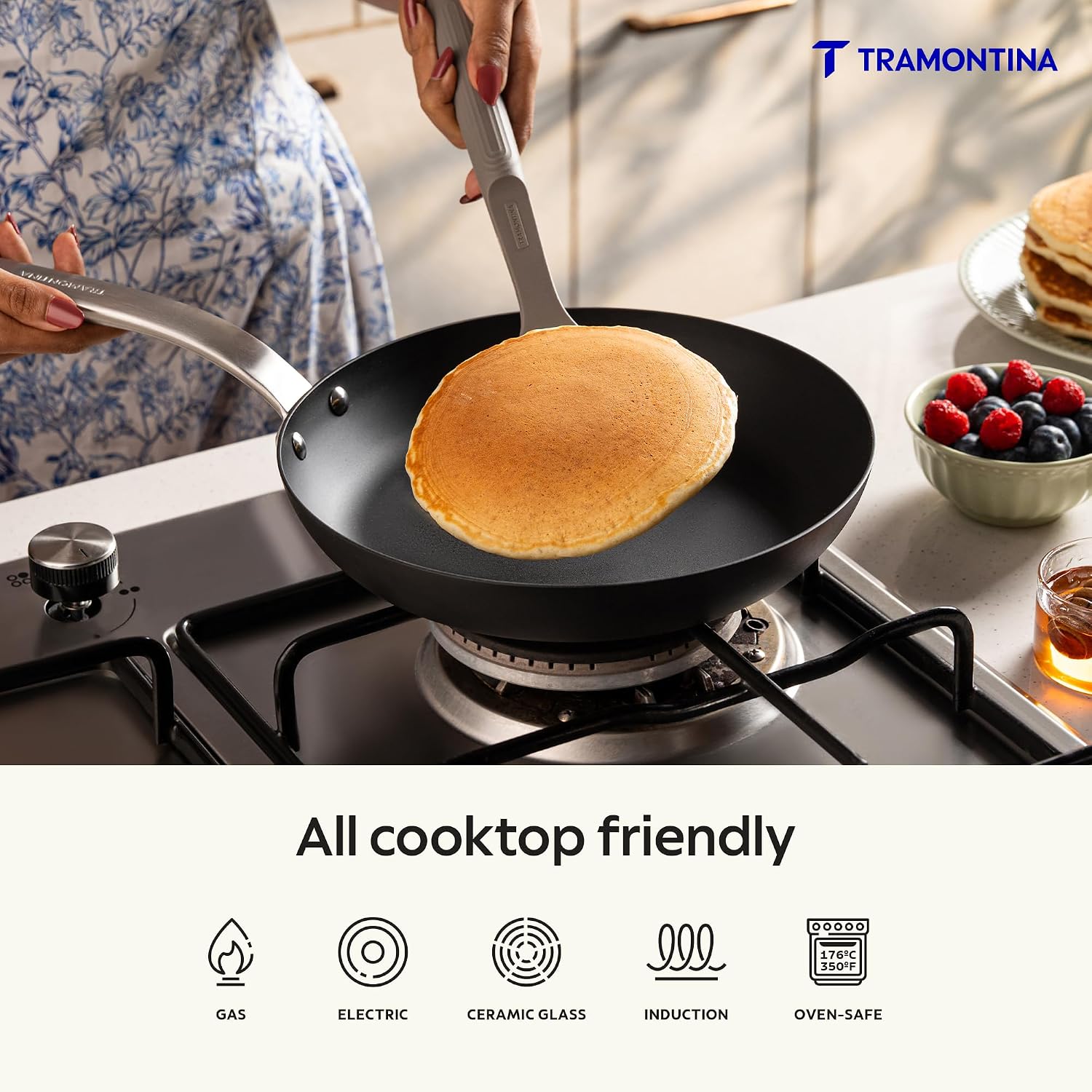 TRAMONTINA Heritage Iron Fry Pan 24 cm | Black - Image 5