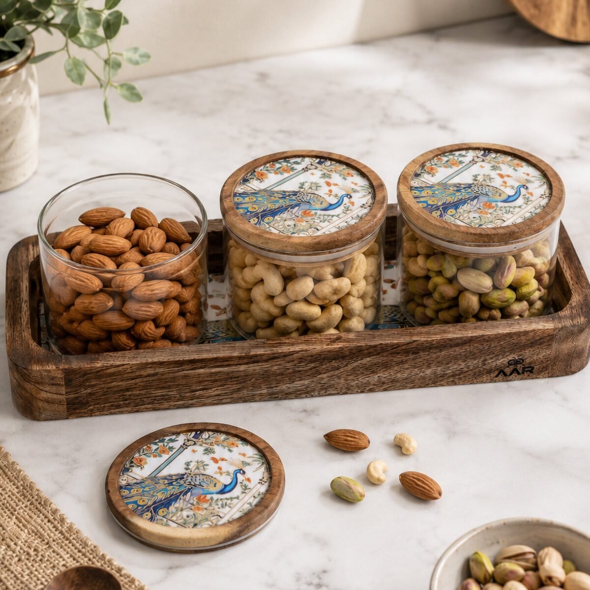 Artisian 3-Jar Dry Fruit Set – Premium Storage & Serving Collection