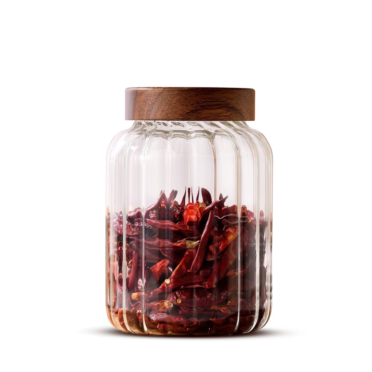 Acadia Borosiliate Stripe Design Glass Jar (1930ml)