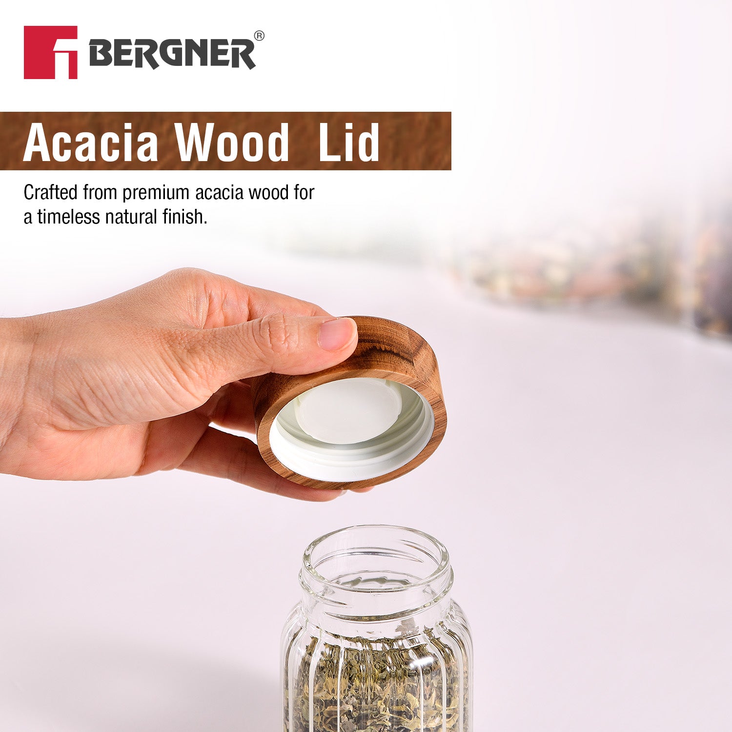 Acadia Borosiliate Stripe Design Glass Jar (190ml) - 2Pcs - Image 6