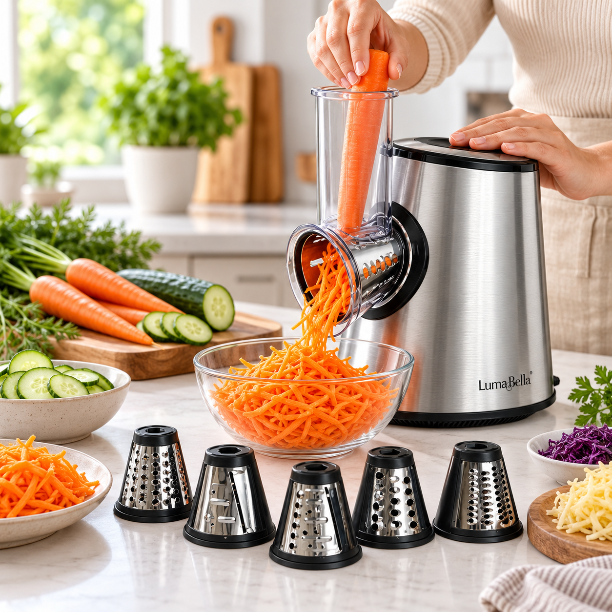 Electric Vegetable Cutter 5 in 1 - Luma Bella - Image 3
