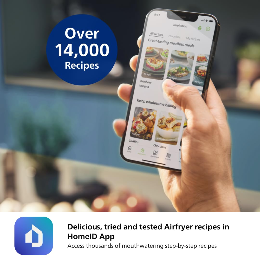 Philips 2000 Series Airfryer - 4.2L Capacity, RapidAir Technology, 13-in-1 Presets, Touchscreen Control, Cooking Window, Up to 90% Less Fat (NA221/00) - Image 10