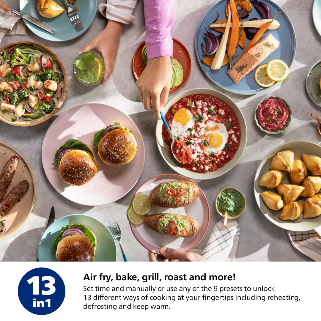 Philips 2000 Series Airfryer - 4.2L Capacity, RapidAir Technology, 13-in-1 Presets, Touchscreen Control, Cooking Window, Up to 90% Less Fat (NA221/00) - Image 7