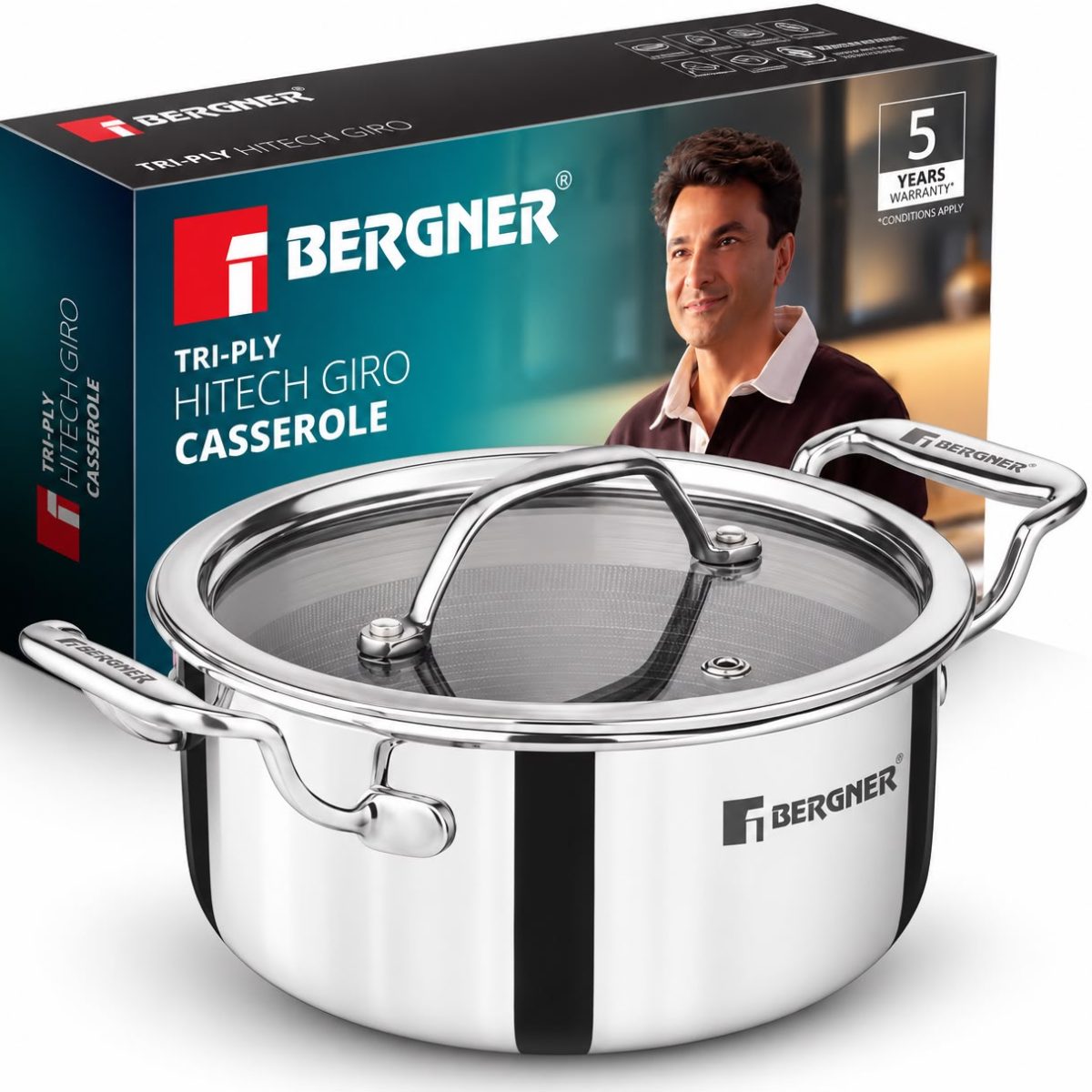 Triply Hitech Giro Casserole 14cm